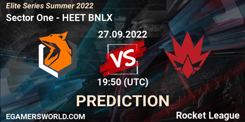 Prognoza Sector One - HEET BNLX. 27.09.2022 at 19:50, Rocket League, Elite Series Summer 2022