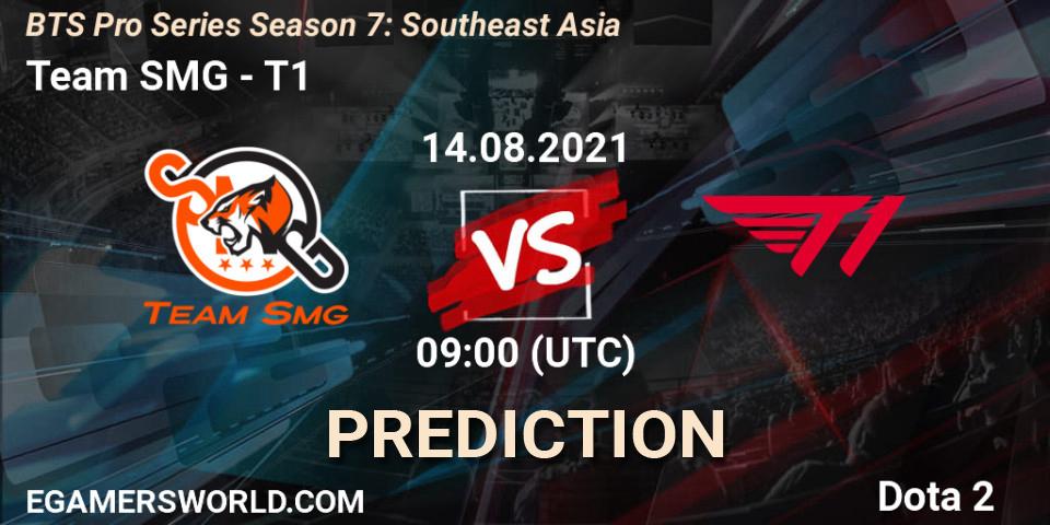 Prognoza Team SMG - T1. 14.08.2021 at 08:49, Dota 2, BTS Pro Series Season 7: Southeast Asia