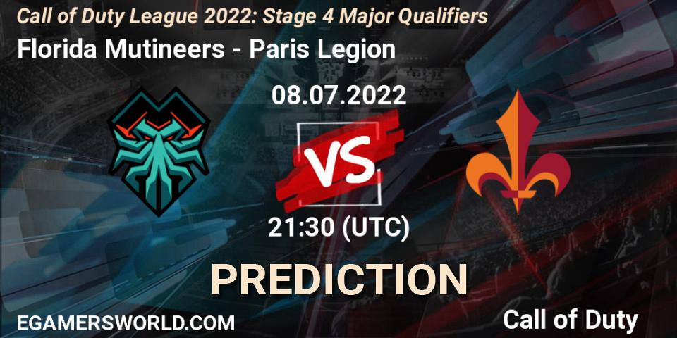 Prognoza Florida Mutineers - Paris Legion. 08.07.2022 at 21:30, Call of Duty, Call of Duty League 2022: Stage 4