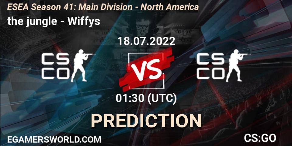 Prognoza the jungle - Wiffys. 18.07.2022 at 01:00, Counter-Strike (CS2), ESEA Season 41: Main Division - North America