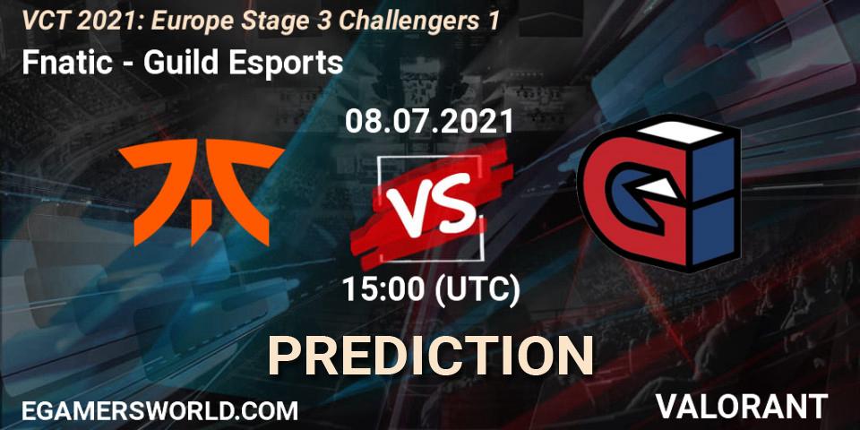 Prognoza Fnatic - Guild Esports. 08.07.2021 at 15:00, VALORANT, VCT 2021: Europe Stage 3 Challengers 1