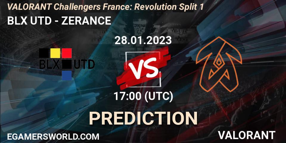 Prognoza BLX UTD - ZERANCE. 28.01.23, VALORANT, VALORANT Challengers 2023 France: Revolution Split 1