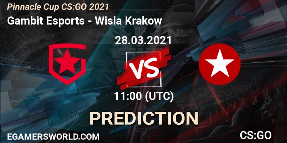 Prognoza Gambit Esports - Wisla Krakow. 27.03.2021 at 08:00, Counter-Strike (CS2), Pinnacle Cup #1