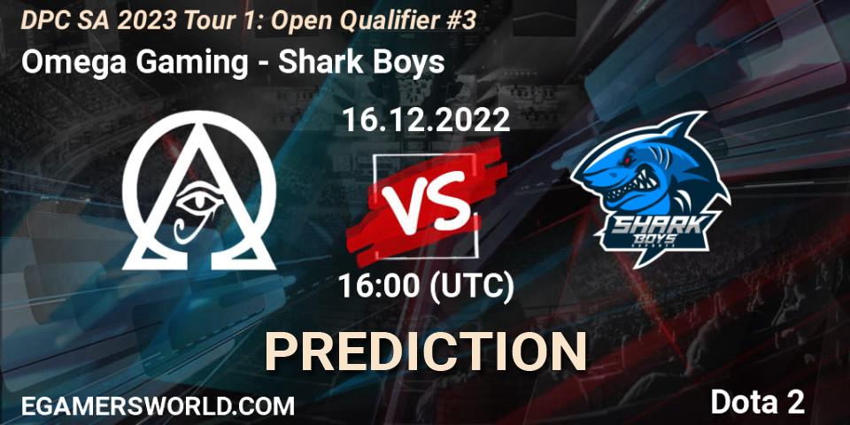 Prognoza Omega Gaming - Shark Boys. 16.12.2022 at 16:10, Dota 2, DPC SA 2023 Tour 1: Open Qualifier #3