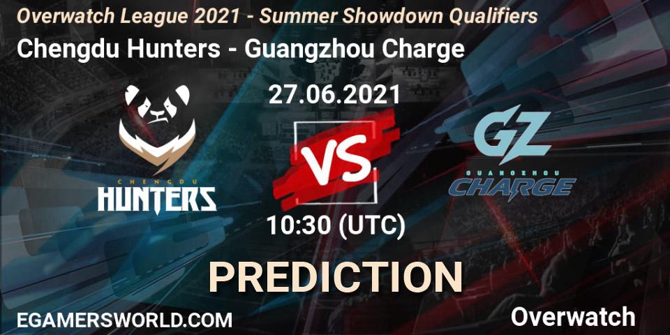 Prognoza Chengdu Hunters - Guangzhou Charge. 27.06.2021 at 10:30, Overwatch, Overwatch League 2021 - Summer Showdown Qualifiers