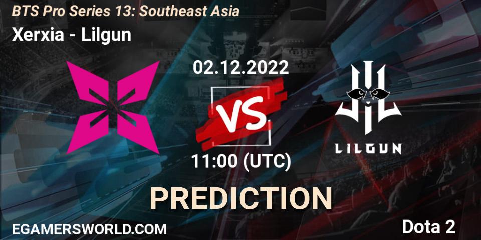 Prognoza Xerxia - Lilgun. 02.12.22, Dota 2, BTS Pro Series 13: Southeast Asia