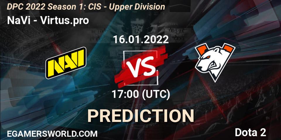 Prognoza NaVi - Virtus.pro. 16.01.2022 at 17:01, Dota 2, DPC 2022 Season 1: CIS - Upper Division