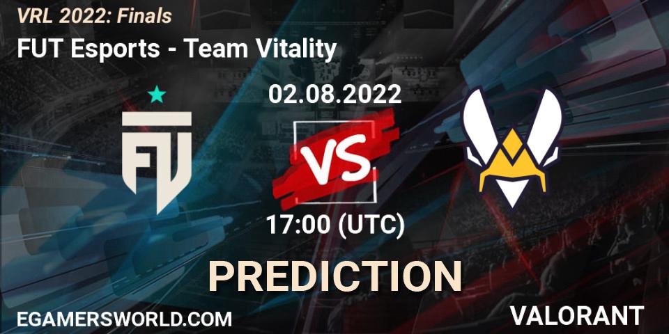 Prognoza FUT Esports - Team Vitality. 02.08.2022 at 16:45, VALORANT, VRL 2022: Finals