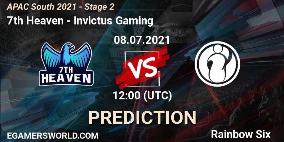 Prognoza 7th Heaven - Invictus Gaming. 08.07.2021 at 12:00, Rainbow Six, APAC South 2021 - Stage 2