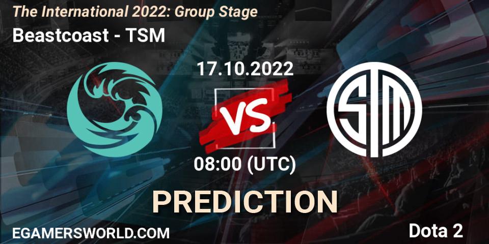 Prognoza Beastcoast - TSM. 17.10.22, Dota 2, The International 2022: Group Stage