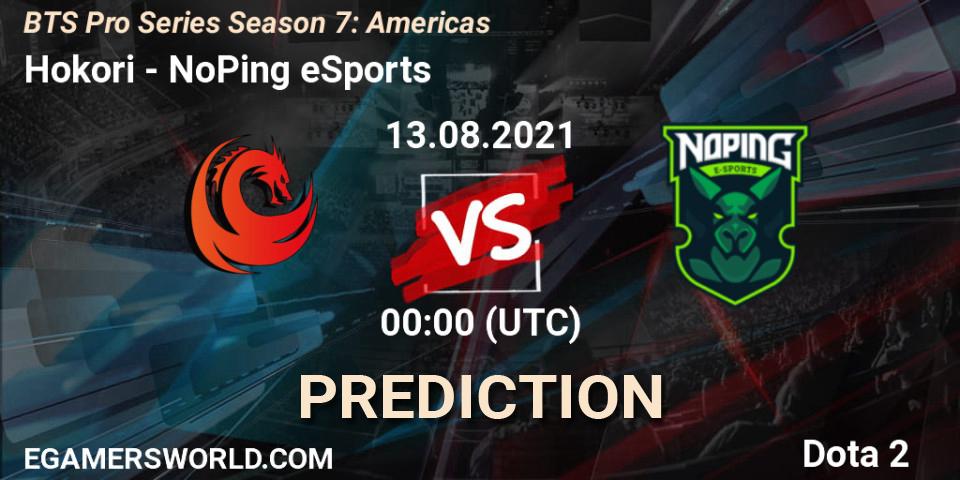Prognoza Hokori - NoPing eSports. 12.08.2021 at 20:01, Dota 2, BTS Pro Series Season 7: Americas