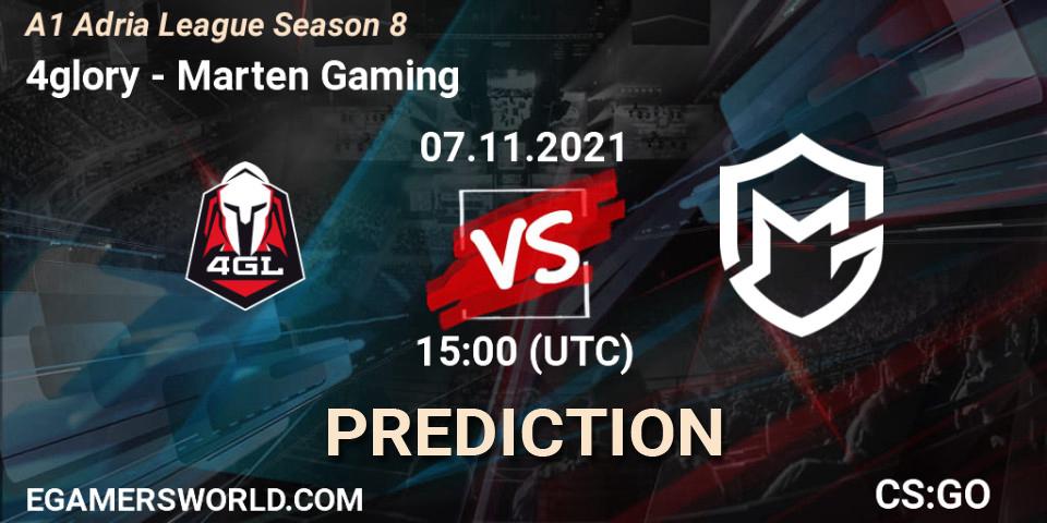 Prognoza 4glory - Marten Gaming. 07.11.2021 at 15:00, Counter-Strike (CS2), A1 Adria League Season 8