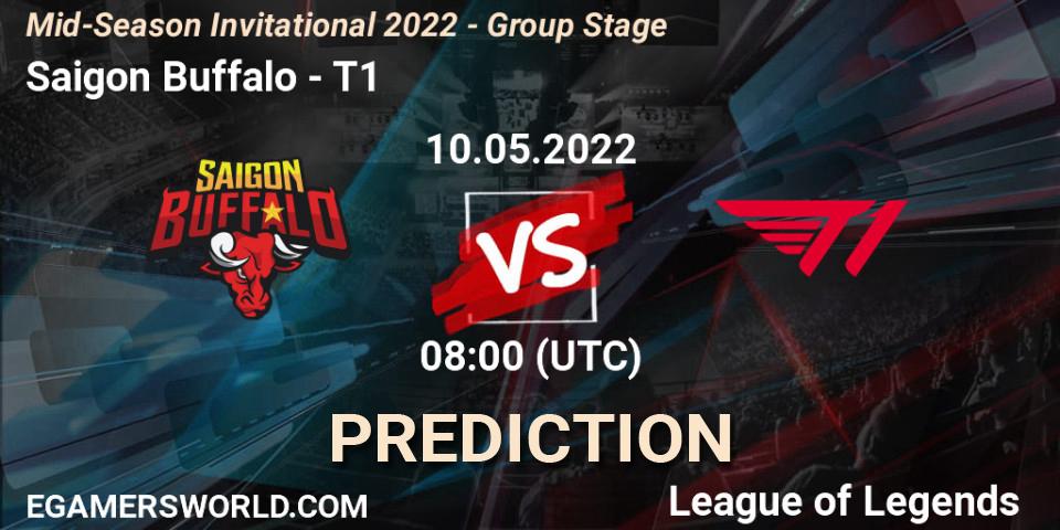 Prognoza Saigon Buffalo - T1. 10.05.2022 at 08:00, LoL, Mid-Season Invitational 2022 - Group Stage