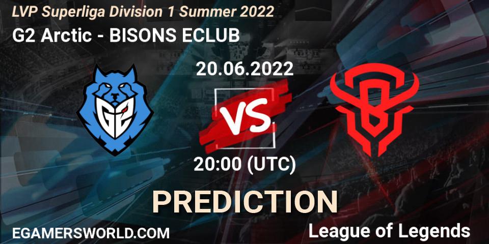 Prognoza G2 Arctic - BISONS ECLUB. 20.06.2022 at 20:00, LoL, LVP Superliga Division 1 Summer 2022