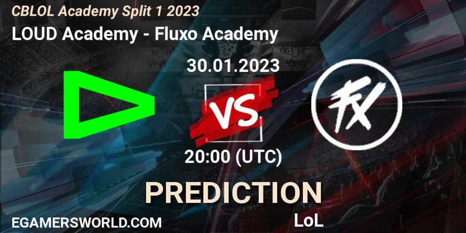Prognoza LOUD Academy - Fluxo Academy. 30.01.23, LoL, CBLOL Academy Split 1 2023