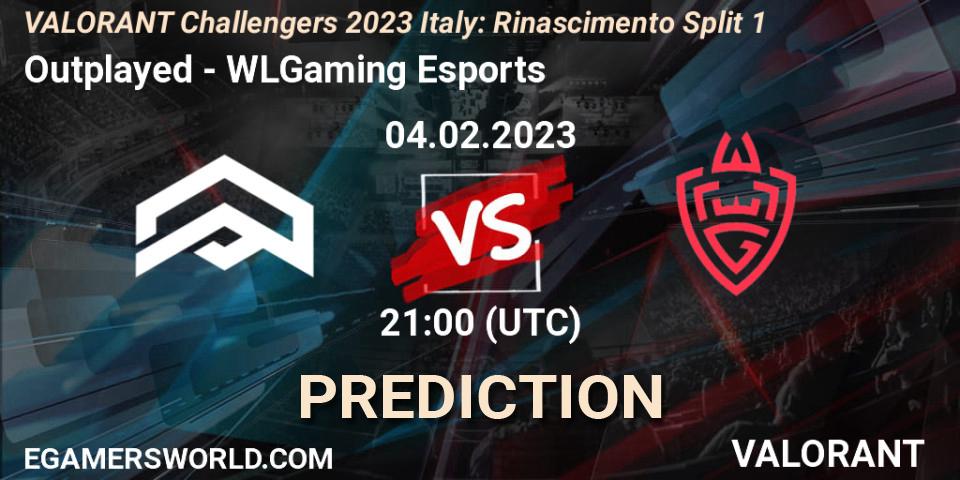 Prognoza Outplayed - WLGaming Esports. 04.02.23, VALORANT, VALORANT Challengers 2023 Italy: Rinascimento Split 1