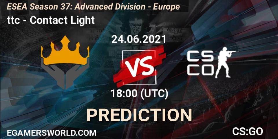 Prognoza ttc - Contact Light. 26.06.2021 at 10:30, Counter-Strike (CS2), ESEA Season 37: Advanced Division - Europe