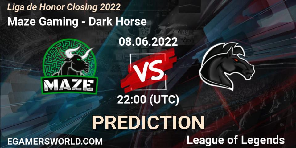 Prognoza Maze Gaming - Dark Horse. 08.06.22, LoL, Liga de Honor Closing 2022