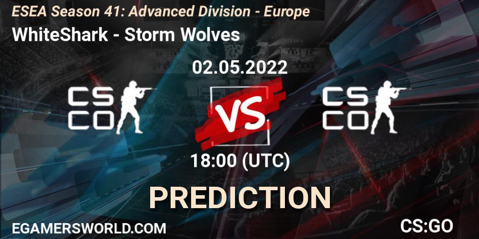 Prognoza WhiteShark - Storm Wolves. 02.05.2022 at 18:00, Counter-Strike (CS2), ESEA Season 41: Advanced Division - Europe