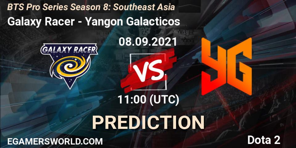 Prognoza Galaxy Racer - Yangon Galacticos. 15.09.2021 at 09:00, Dota 2, BTS Pro Series Season 8: Southeast Asia