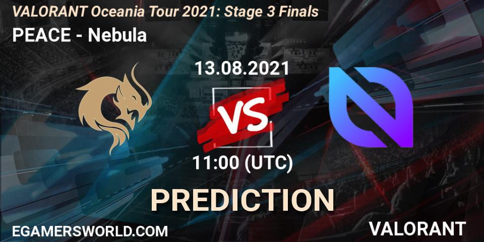 Prognoza PEACE - Nebula. 13.08.2021 at 11:00, VALORANT, VALORANT Oceania Tour 2021: Stage 3 Finals