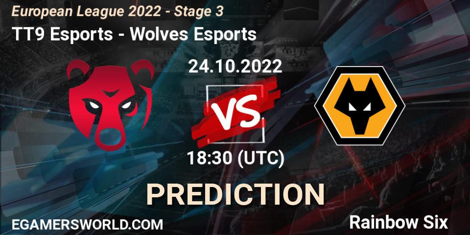 Prognoza TT9 Esports - Wolves Esports. 24.10.22, Rainbow Six, European League 2022 - Stage 3