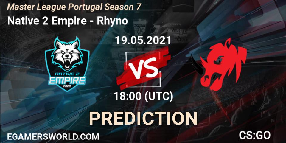 Prognoza Native 2 Empire - Rhyno. 19.05.2021 at 18:00, Counter-Strike (CS2), Master League Portugal Season 7