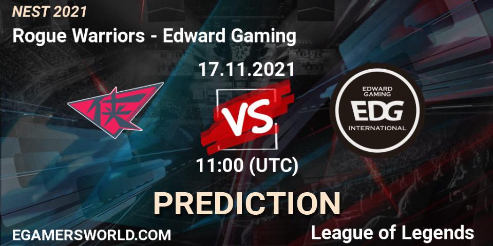 Prognoza Edward Gaming - Rogue Warriors. 17.11.2021 at 11:10, LoL, NEST 2021