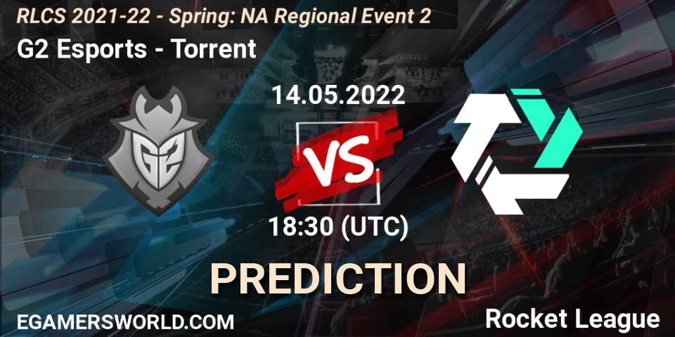 Prognoza G2 Esports - Torrent. 14.05.2022 at 18:30, Rocket League, RLCS 2021-22 - Spring: NA Regional Event 2