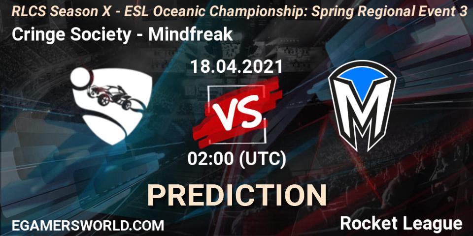 Prognoza Cringe Society - Mindfreak. 18.04.2021 at 02:00, Rocket League, RLCS Season X - ESL Oceanic Championship: Spring Regional Event 3