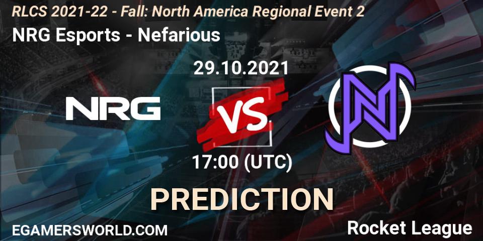 Prognoza NRG Esports - Nefarious. 29.10.21, Rocket League, RLCS 2021-22 - Fall: North America Regional Event 2