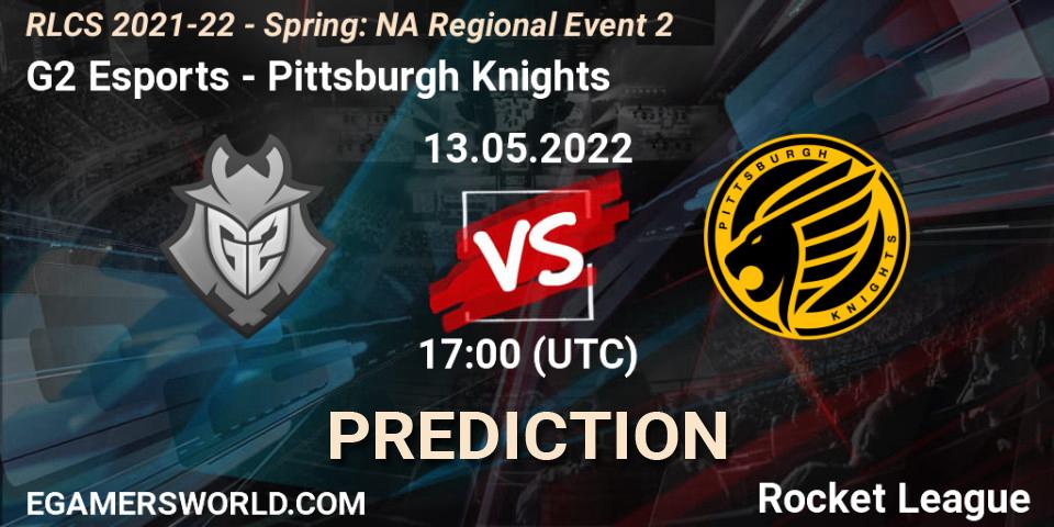 Prognoza G2 Esports - Pittsburgh Knights. 13.05.2022 at 17:00, Rocket League, RLCS 2021-22 - Spring: NA Regional Event 2