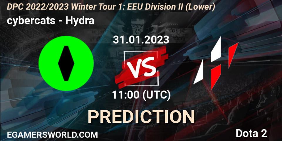 Prognoza cybercats - Hydra. 31.01.23, Dota 2, DPC 2022/2023 Winter Tour 1: EEU Division II (Lower)