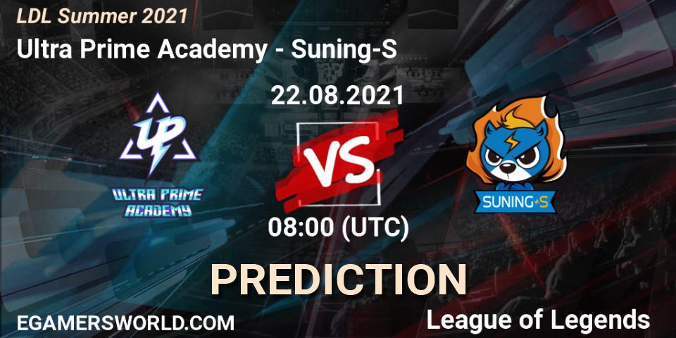 Prognoza Ultra Prime Academy - Suning-S. 22.08.21, LoL, LDL Summer 2021