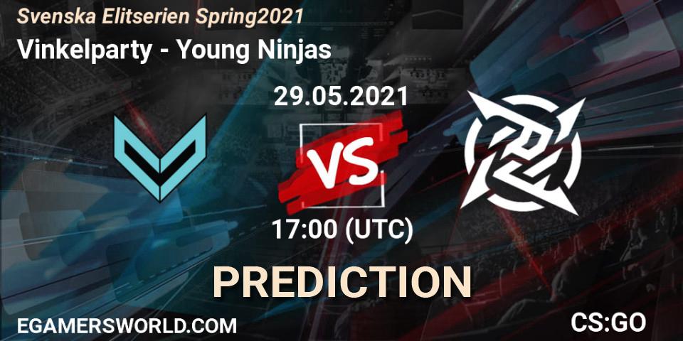 Prognoza Vinkelparty - Young Ninjas. 29.05.2021 at 19:20, Counter-Strike (CS2), Svenska Elitserien Spring 2021