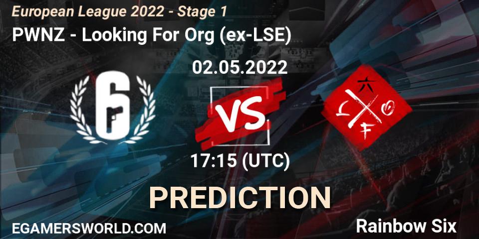 Prognoza PWNZ - Looking For Org (ex-LSE). 02.05.22, Rainbow Six, European League 2022 - Stage 1