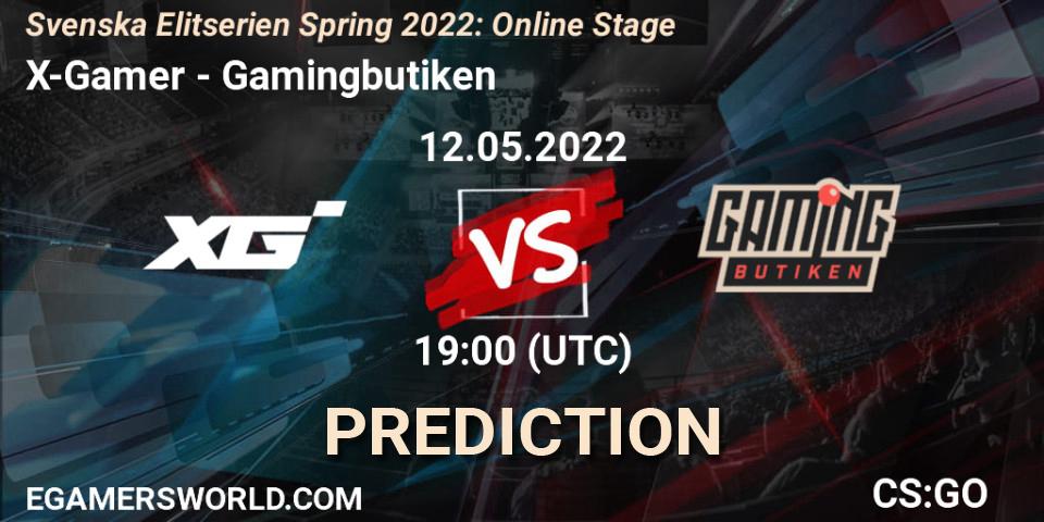 Prognoza X-Gamer - Gamingbutiken. 12.05.2022 at 19:00, Counter-Strike (CS2), Svenska Elitserien Spring 2022: Online Stage