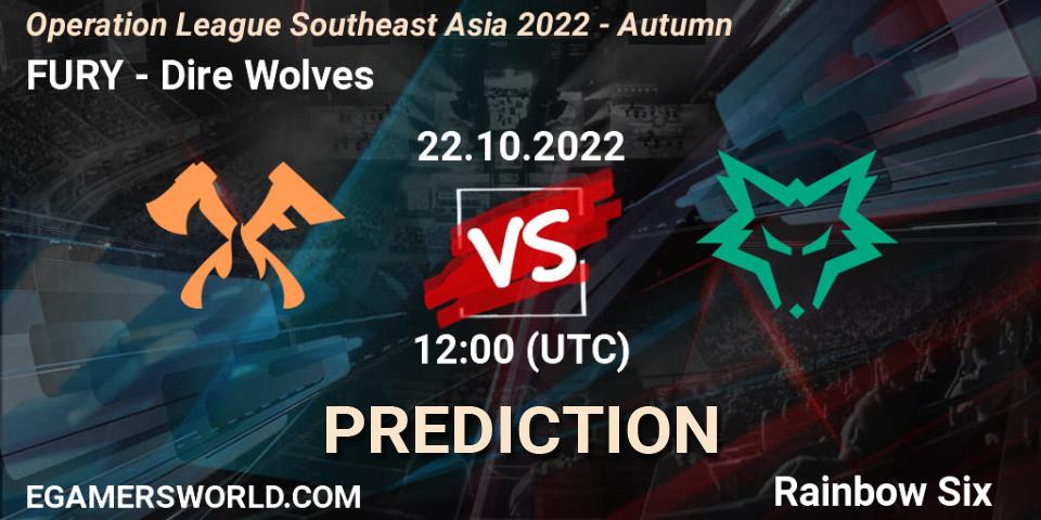 Prognoza FURY - Dire Wolves. 22.10.22, Rainbow Six, Operation League Southeast Asia 2022 - Autumn