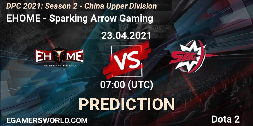Prognoza EHOME - Sparking Arrow Gaming. 23.04.2021 at 07:09, Dota 2, DPC 2021: Season 2 - China Upper Division