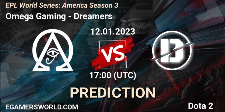 Prognoza Omega Gaming - Dreamers. 12.01.23, Dota 2, EPL World Series: America Season 3
