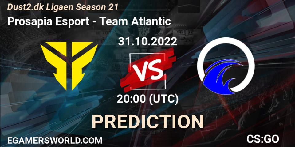 Prognoza Prosapia Esport - Team Atlantic. 31.10.2022 at 20:00, Counter-Strike (CS2), Dust2.dk Ligaen Season 21
