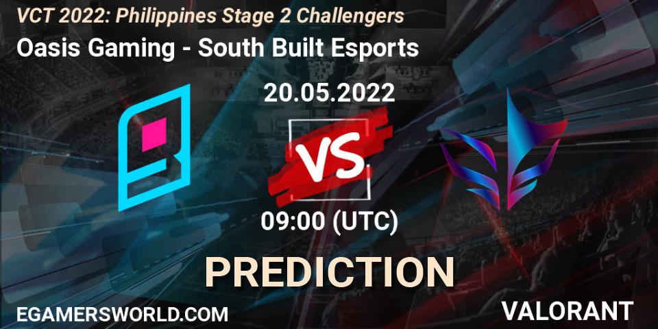 Prognoza Oasis Gaming - South Built Esports. 20.05.2022 at 09:00, VALORANT, VCT 2022: Philippines Stage 2 Challengers
