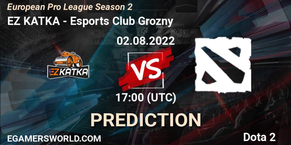 Prognoza EZ KATKA - Esports Club Grozny. 02.08.2022 at 17:00, Dota 2, European Pro League Season 2