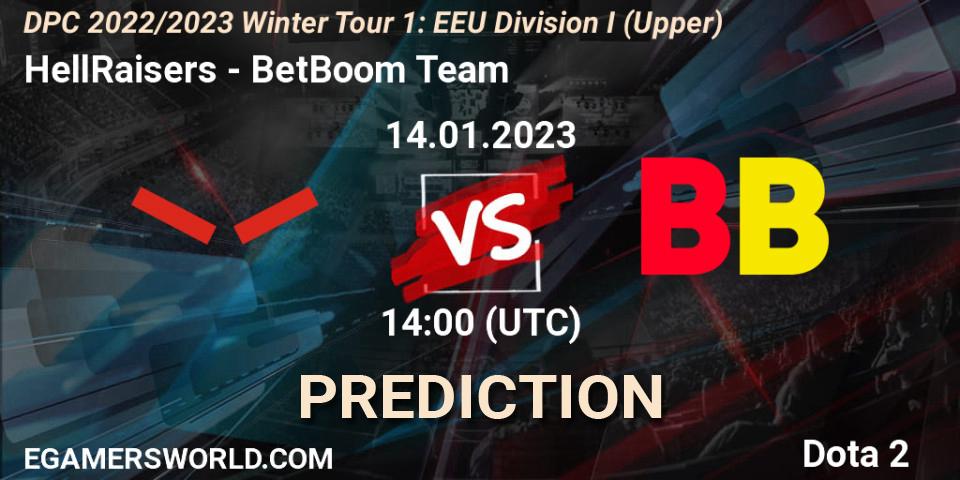 Prognoza HellRaisers - BetBoom Team. 14.01.2023 at 14:32, Dota 2, DPC 2022/2023 Winter Tour 1: EEU Division I (Upper)
