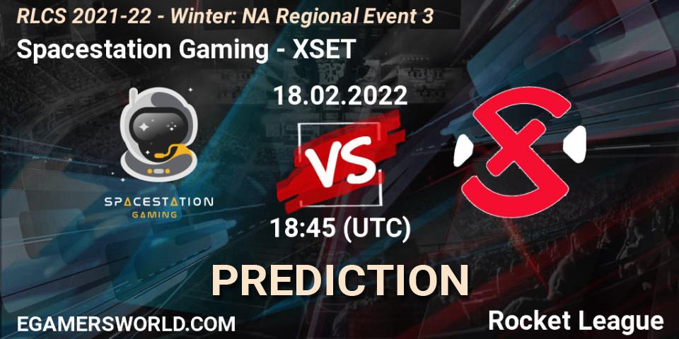 Prognoza Spacestation Gaming - XSET. 18.02.2022 at 18:45, Rocket League, RLCS 2021-22 - Winter: NA Regional Event 3