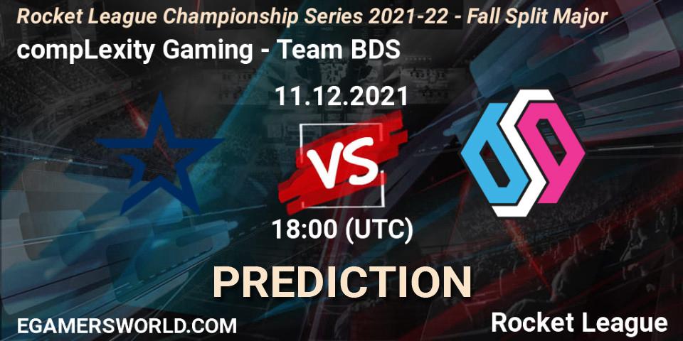 Prognoza compLexity Gaming - Team BDS. 11.12.2021 at 17:00, Rocket League, RLCS 2021-22 - Fall Split Major