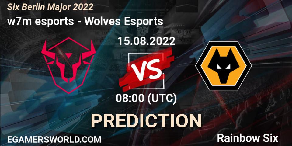 Prognoza Wolves Esports - w7m esports. 16.08.2022 at 11:20, Rainbow Six, Six Berlin Major 2022