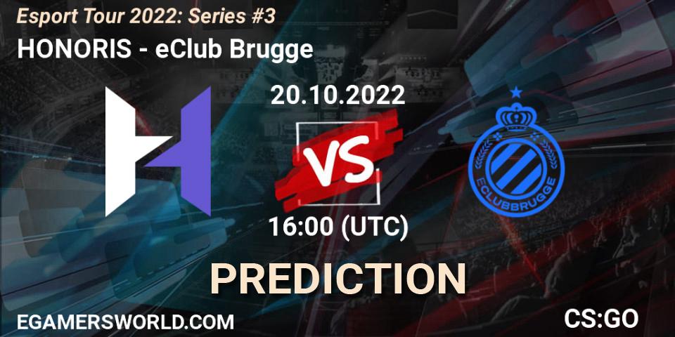 Prognoza HONORIS - eClub Brugge. 20.10.22, CS2 (CS:GO), Esport Tour 2022: Series #3