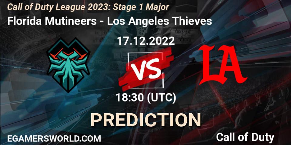 Prognoza Florida Mutineers - Los Angeles Thieves. 17.12.2022 at 18:30, Call of Duty, Call of Duty League 2023: Stage 1 Major
