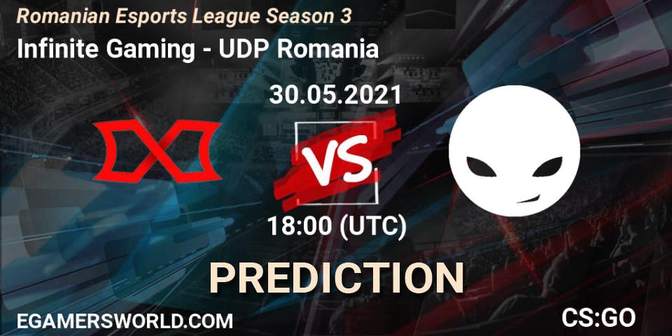 Prognoza Infinite Gaming - UDP Romania. 30.05.2021 at 18:00, Counter-Strike (CS2), Romanian Esports League Season 3